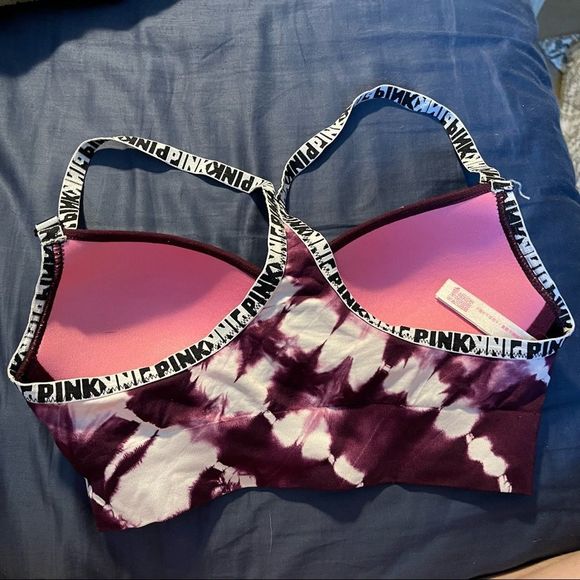 ✨VS Pink Small Tie Dye Wireless Lightly Lined Sports Bra✨ - Picture 2 of 8
